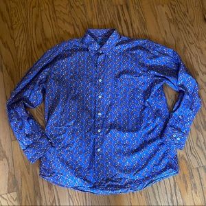 Alan Flusser Men’s Long Sleeve Flower Dress Shirt